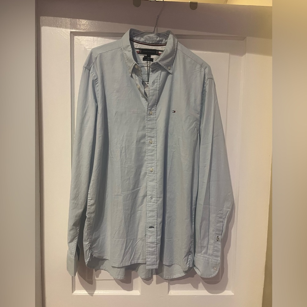 Men's light blue Tommy Hilfiger button down shirt